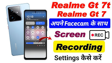 Realme gt 7t me screen recording kaise kare !! Realme gt 7 5g screen recording settings kaise kare