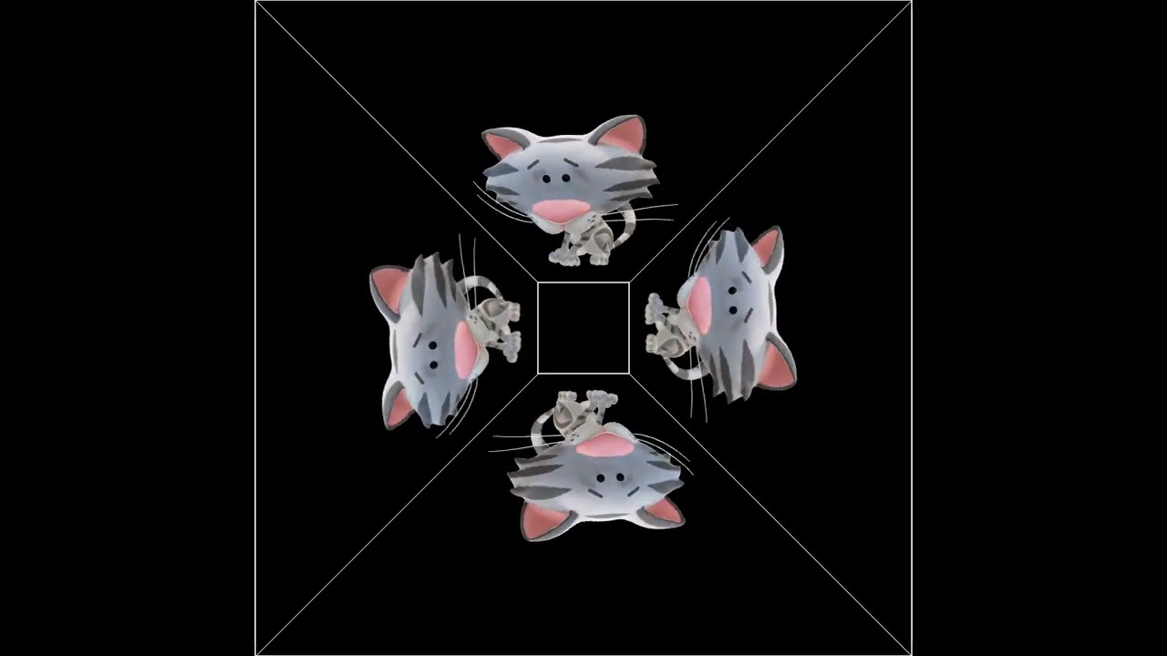 3D Hologram映像_にゃん吉 - YouTube