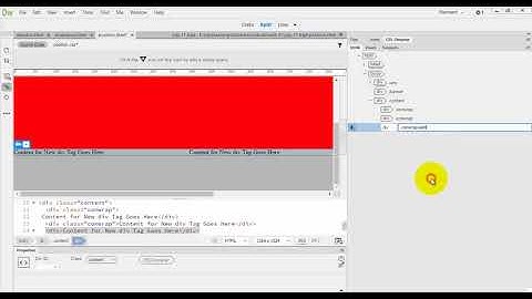 Dreamweaver cc 2017- Insert div to create basic layout Part 02