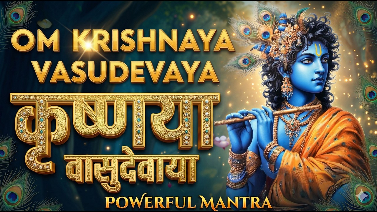 Krishna Mantra - Om Krishnaya Vasudevaya 108 Times | Bhakti Song ॐ कृष्णाय वासुदेवाय हरये परमात्मने