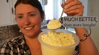 EASY Homemade Cottage Cheese How To Make 4 Ingredient Homemade Cottage Cheese Recipe