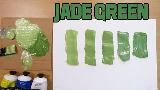 How To Make The Color Jade Green With Acrylic Paints Easy! Different Shades