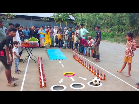 Football vs 4 Dirt Holes Challenge… Only Legends Can Win! 🎯🏃‍♂️