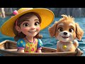 Row Row Row Your Boat 🚣♂️ | 3D Animated Nursery Rhymes for Kids & Toddlers | Fun Sing-Along Song