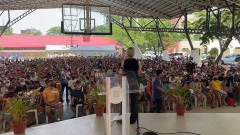 Distribution of Financial Assistance to fire victims at P  Gomez Elementary School