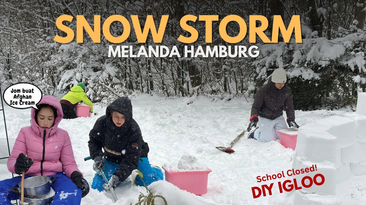 Snow Chaos In Hamburg | Sekolah Tutup! Jom Bina IGLOO