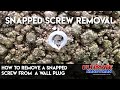 How to remove a snapped screw from a wall plug