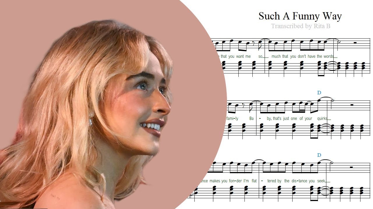 Sabrina Carpenter — Such A Funny Way — Piano Sheet Music
