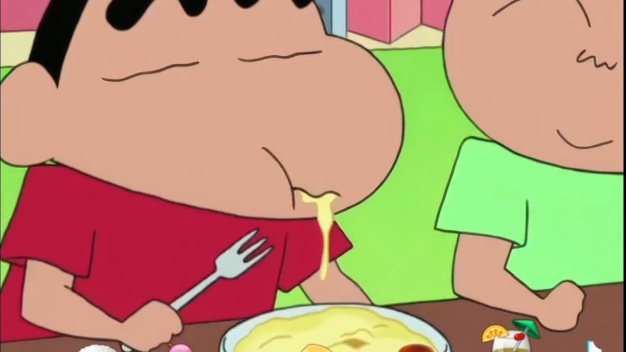 hinh sieu nhan gao Mukbang cùng nhân vật anime Nobita, Cu shin, Doraemon,.... mukbang