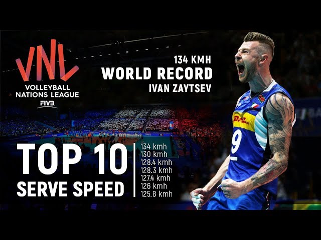 TOP » 10 Serve (Ace) Speed | New World Record 134 Km/h | Volleyball Nations League 2018 class=