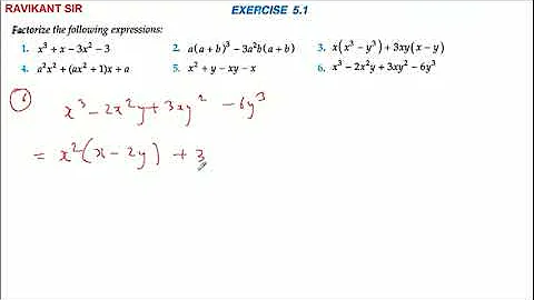Factorize x^3-2x^2y+3xy^2-6y^3