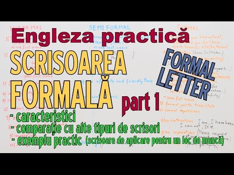 Video: Cum Se Pregătește O Scrisoare Formală