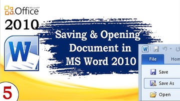 Saving and Opening Document របៀបរក្សាទុកឯកសារ និងរបៀបបើកឯកសារមកធ្វើបន្ត