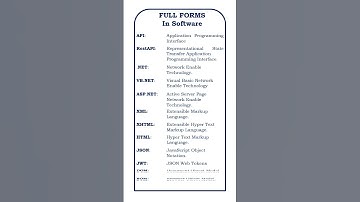 full forms in software #software #education #vbnet #json #class #aspnet #xml #html #xhtml #developer
