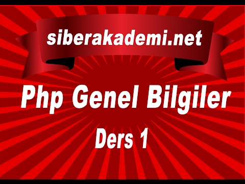 Php Genel  Bilgiler - Ders 1