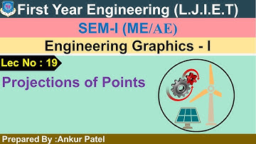Lec-19_Projections of Points | Engineering Graphics-I | First Year Engineering