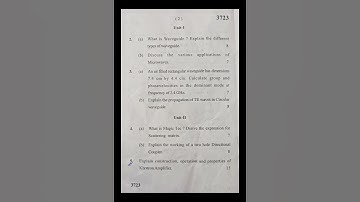 B.Tech(ECE) 8th Semester G-scheme Microwave Theory And Techniques PCC-ECE-404-G #exam#video