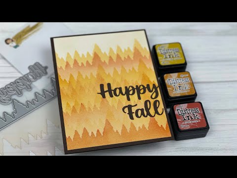 Happy Fall | Creating a Stencil with the Pine Tree/Icicle Duo Die