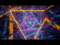 4K Abstract Technology Triangle Neon Tunnel