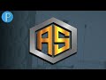 A S Professional Logo Desing Pixellab A S Logo Desing Tutorial Android how to make logo