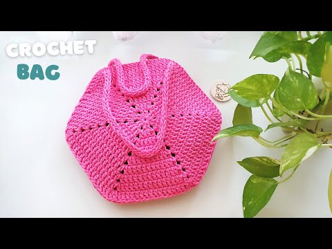 Super Cute Crochet Bag Tutorial | Crochet handbag with Crochet Hexagon | ViVi Berry Crochet