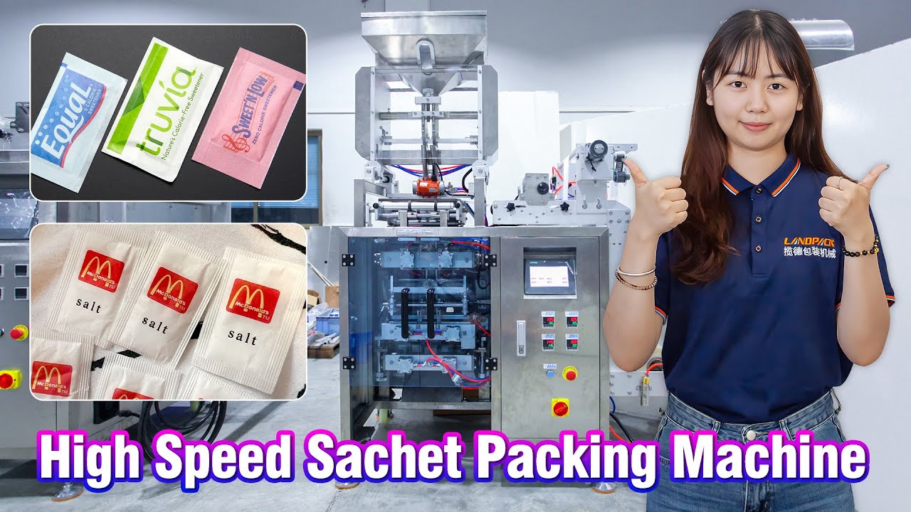 Introducing Double Lane Small Granular Sugar 4-side Sealing Bags Packing Machine