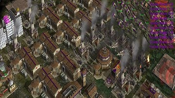 Command & Conquer Generals Zero Hour - China Nuke 1 VS 7 Hard Army AI ( Last Stand DMG-15 )