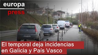 El temporal deja 200 incidencias en Galicia y provoca cancelaciones en el aeropuerto de Bilbao