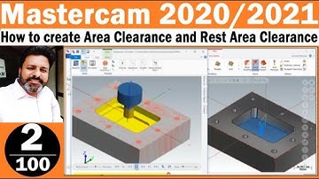 Mastercam 2021 tutorials in Hindi| Area clearance toolpath & Rest area clearance in Mastercam 2021