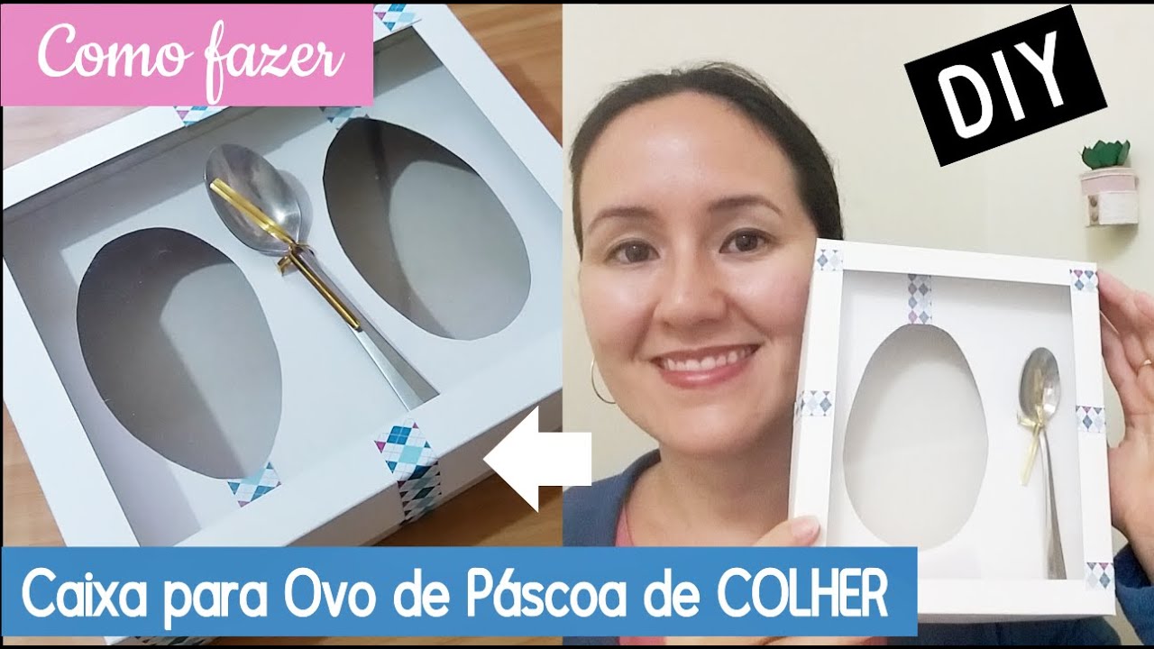 Como fazer Caixa para Ovo de Colher - 250g e dupla de 150g - DIY PÁSCOA -  YouTube