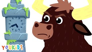 Hickory Dickory Dock Song 😤 Bull | YouKids Kid Songs