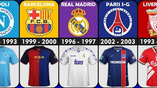 THE BEST CLASSIC JERSEYS from Famous European Clubs
