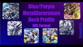 Digimon TCG: Blue/Purple MetalGarurumon Deck Profile EX5 Format