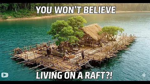 Man Builds a SELF-SUFFICIENT Floating Bamboo Island  (Solo!) | Ultimate SurvivalZ| Ruler| #survival