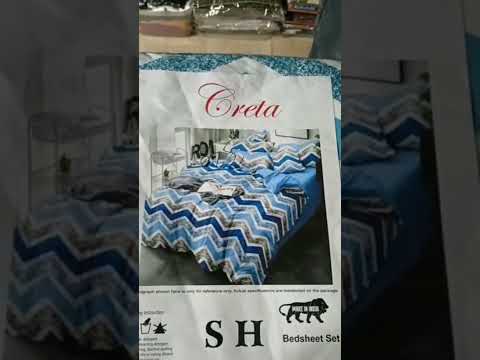 Pure Cotton Single Bedsheet With 2 Pillows...320/=