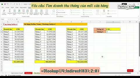 Ứng dụng hàm Indirect (2) #learning #tinhocvanphong #excel