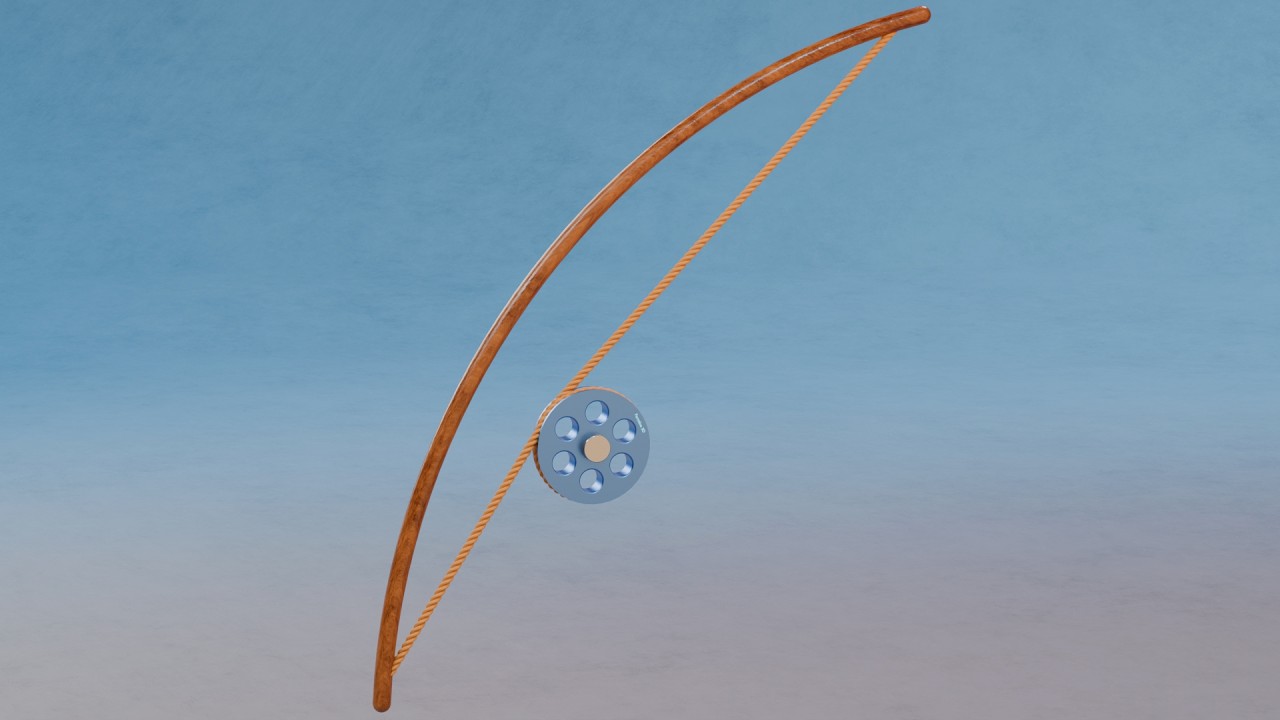 #124 Fiddle Bow Drill Alternating Rotary Motion – 507 Mechanical Movements 3D Animation