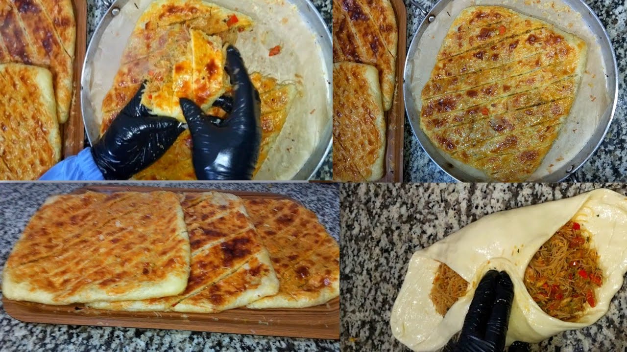 اروع ما يكون مسمن معمر في الفرن بدون لحوم!! مقرمش مورق بعجينة (تغنيك عن ورقة البسطيلة) متشبعوش منها