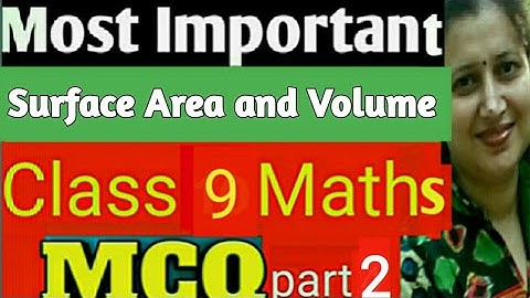 Most Important MCQ Class 9 Maths| Chapter-13 NCERT|Surface Areas and Volumes MCQs|CBSE/ICSE|Part -2