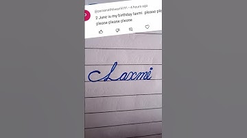 Laxmi name write in cursive writing #beautiful#cursive#writing#shorts#clips#feeds