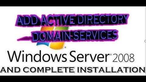 Windows Server 2008 R2 Complete Installation | Add Active Directory Role