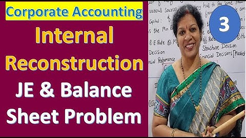 3. Internal Reconstruction - Journal Entries & Balance Sheet Problem from Corporate Accounting