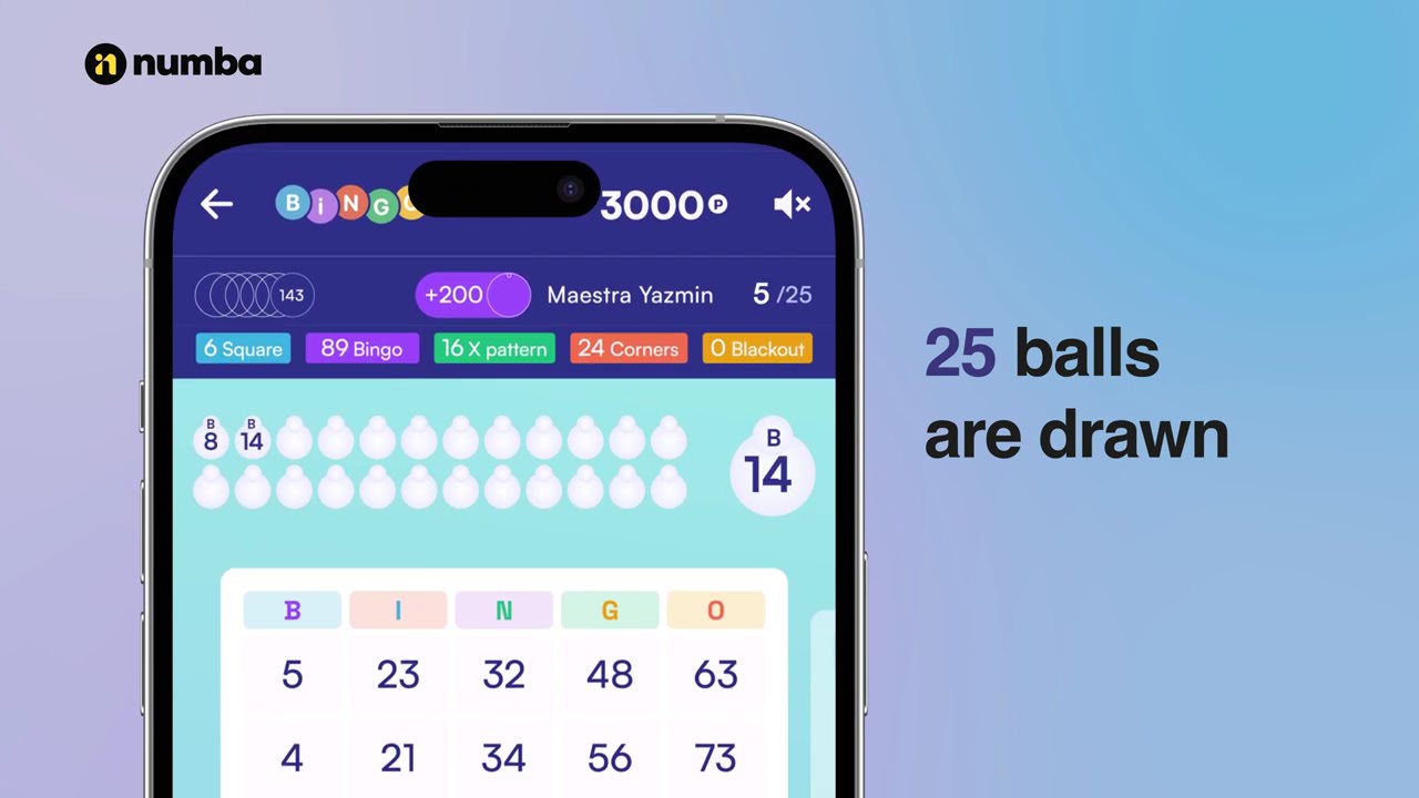 How to play Bingo on NUMBA App