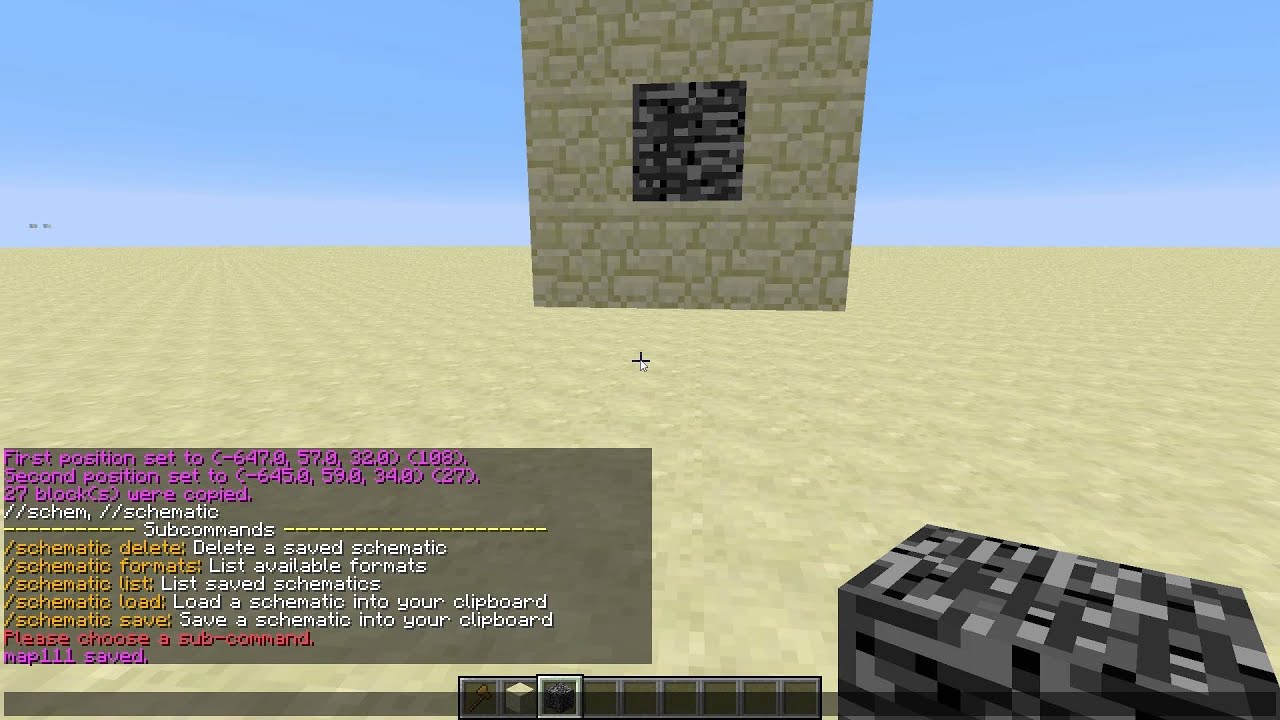 How To Load A Schematic With Worldedit