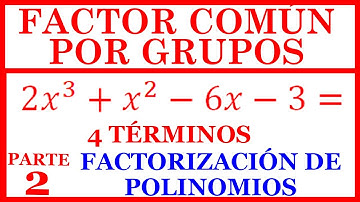 FACTOR COMÚN por GRUPO (FACTOR COMÚN POR AGRUPACIÓN) (SEGUNDO CASO) [FACTORIZAR POLINOMIOS] PARTE 2