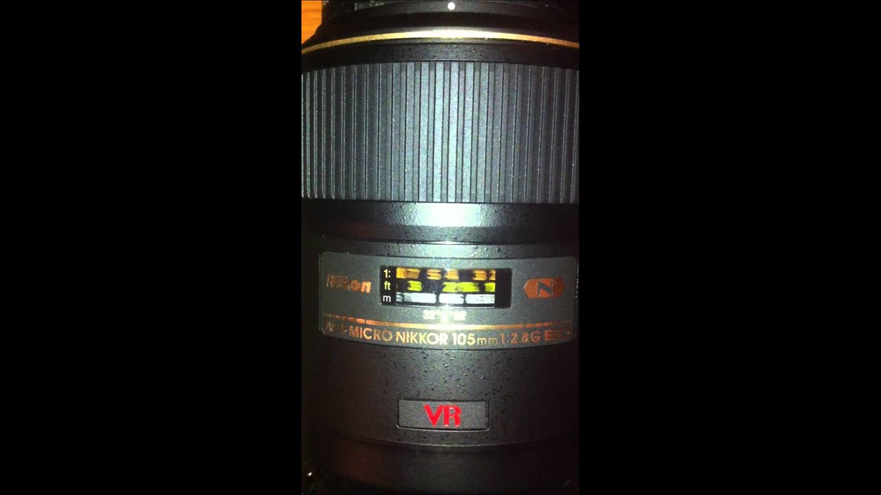 Nikon AFS 105mm VR focus speed with limiter on YouTube