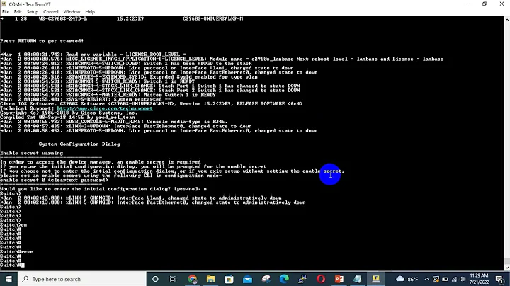 Catalyst 2960 Switch IOS  Image Recovery XMODEM