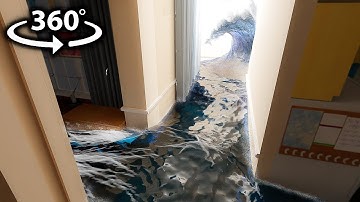 360° TSUNAMI WAVE Breaks into Your House!