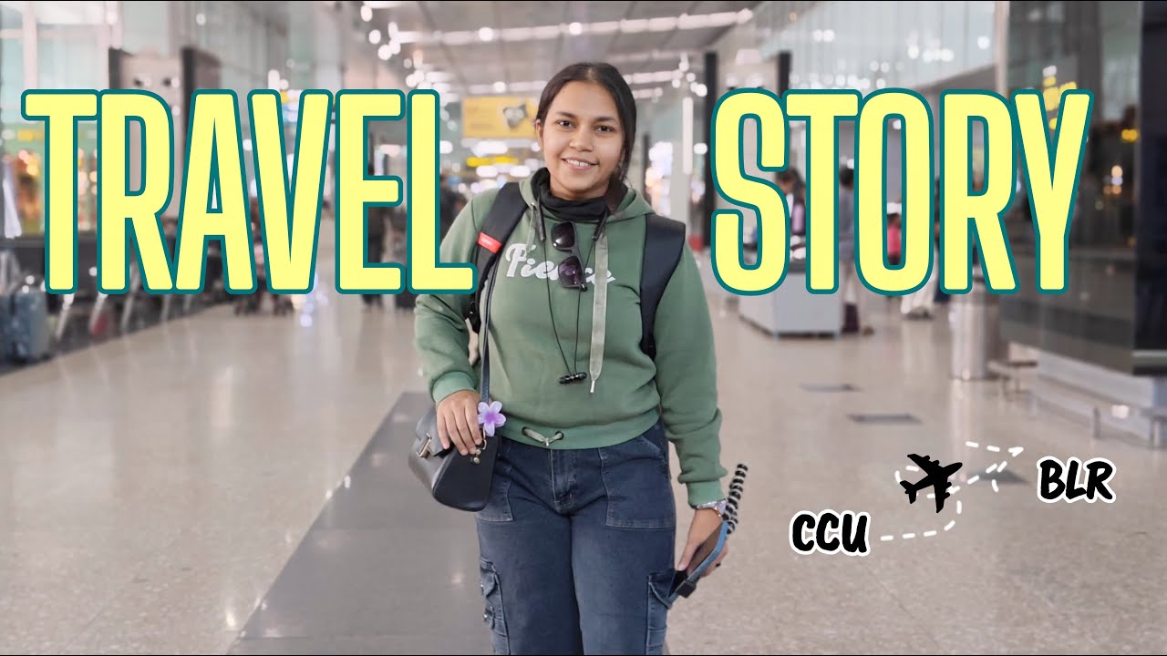 TRAVEL VLOG: Travelling from Kolkata to Bangalore  ✔️ || CCU Airport Experience ✈️