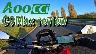 Aoocci C9Max motorcycle satnav android auto apple car play system review